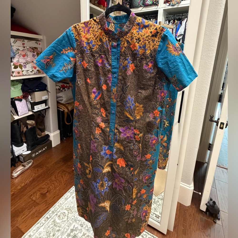 Custom Made- Dress With Colorful Patterns (L) - image 2